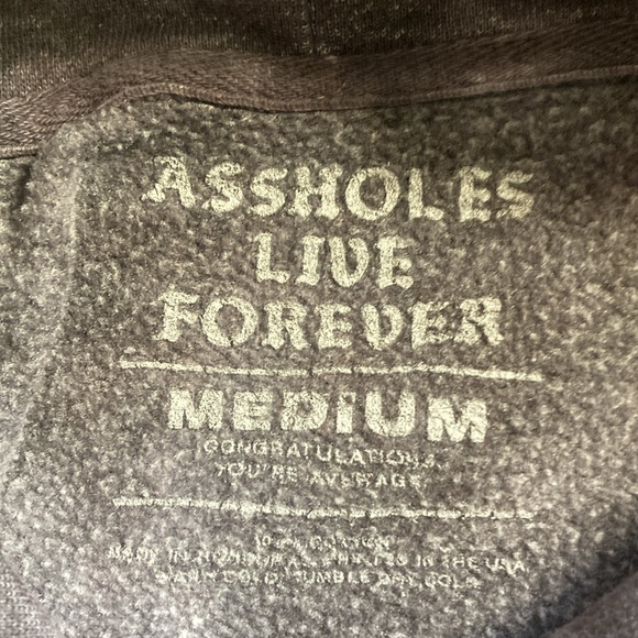 Pre Owned A**holes Live Forever “From Death To Life” Medium Tie Dye Hoodie - Picture 3 of 10